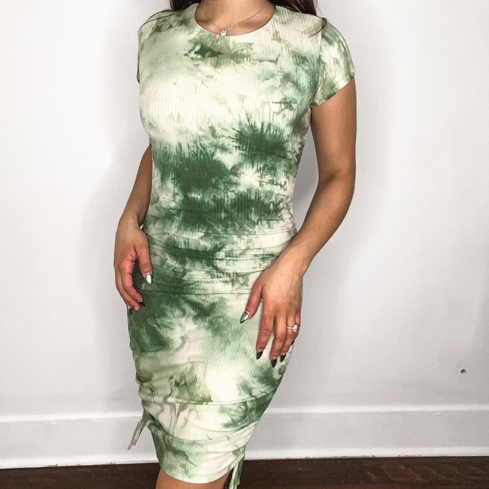 Princess Polly Green Tie Dye Dress